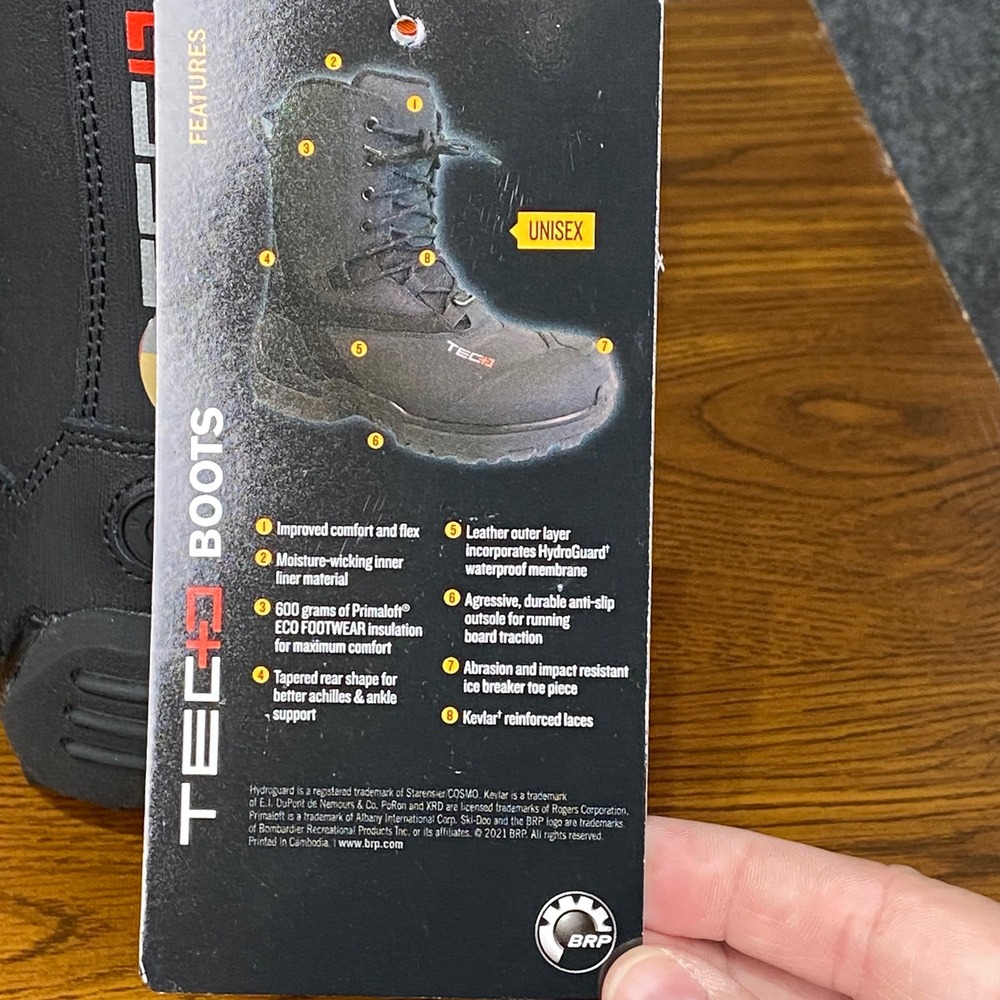 Ski-Doo‎ TEC+ Boots Size 8 EU41 Black Waterproof Primaloft Insulated Unisex NWT - Picture 13 of 14